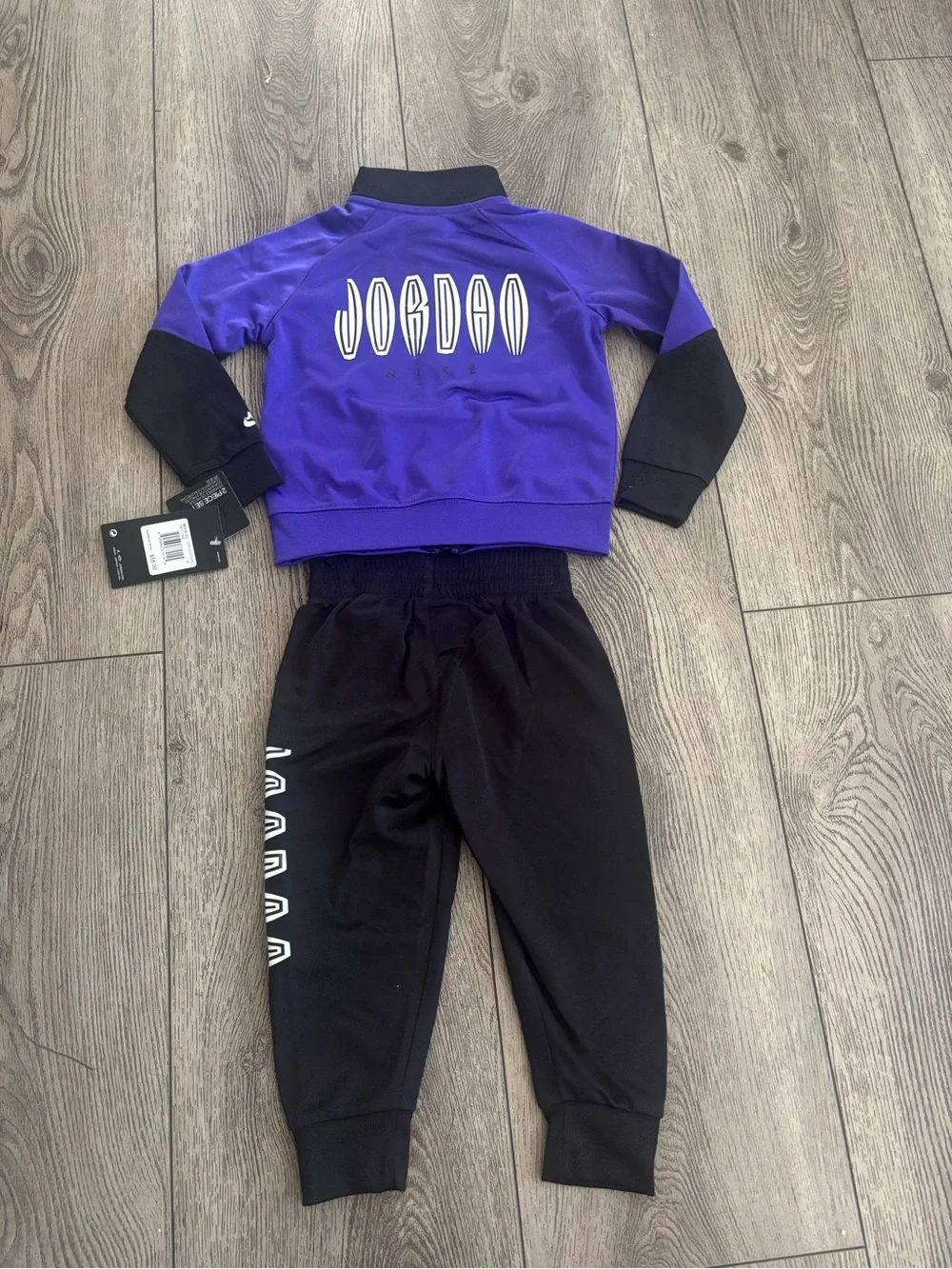 Jordan Kids' Purple and Black Track Jacket & Pants Set